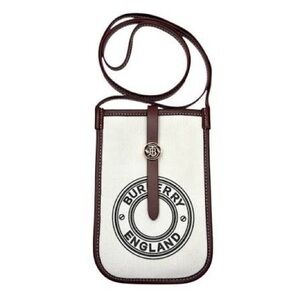 Burberry Brown and White Crossbody phone holder